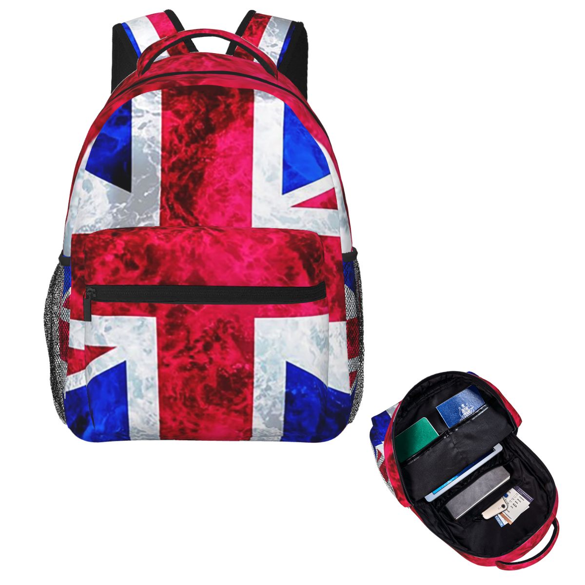 Women Bags Uk - حقيبة ظهر للطلاب بتصميم علم الاتحاد