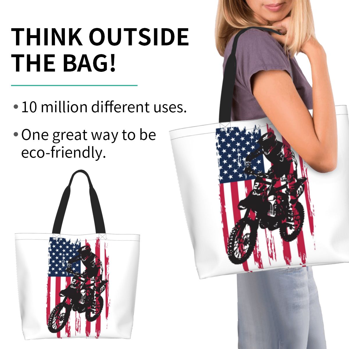 Women Bags Usa - حقيبة تسوق كبيرة السعة من القماش