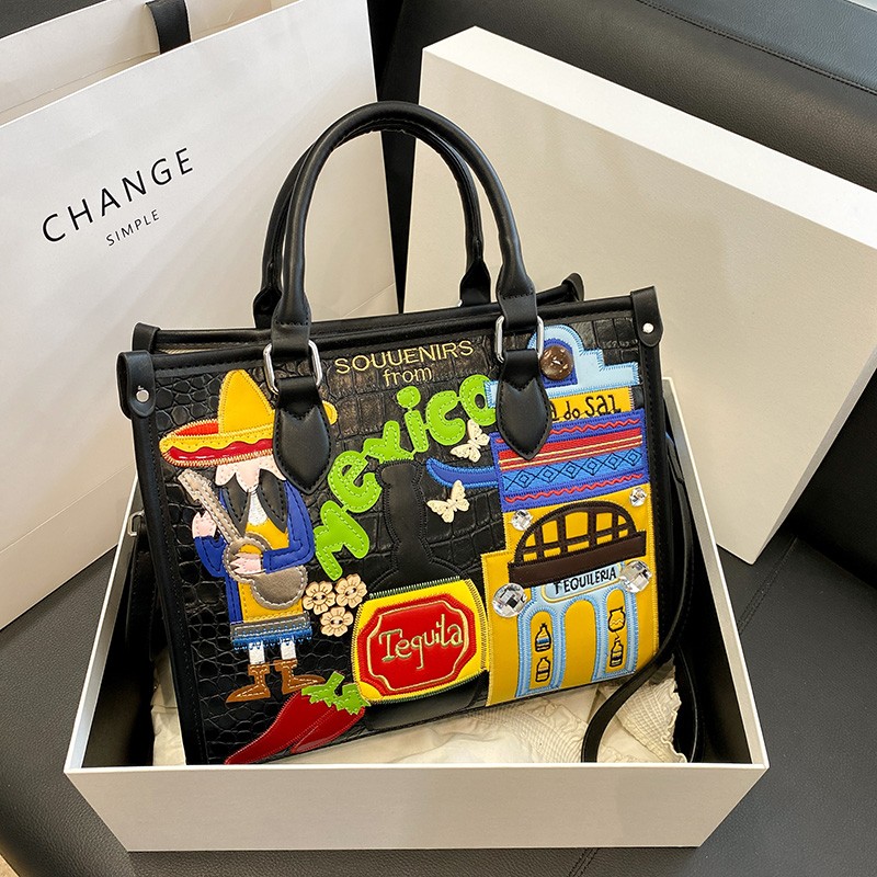 Women Bags Sale - حقائب نسائية بتصميم مرقع بسحاب، الأكثر