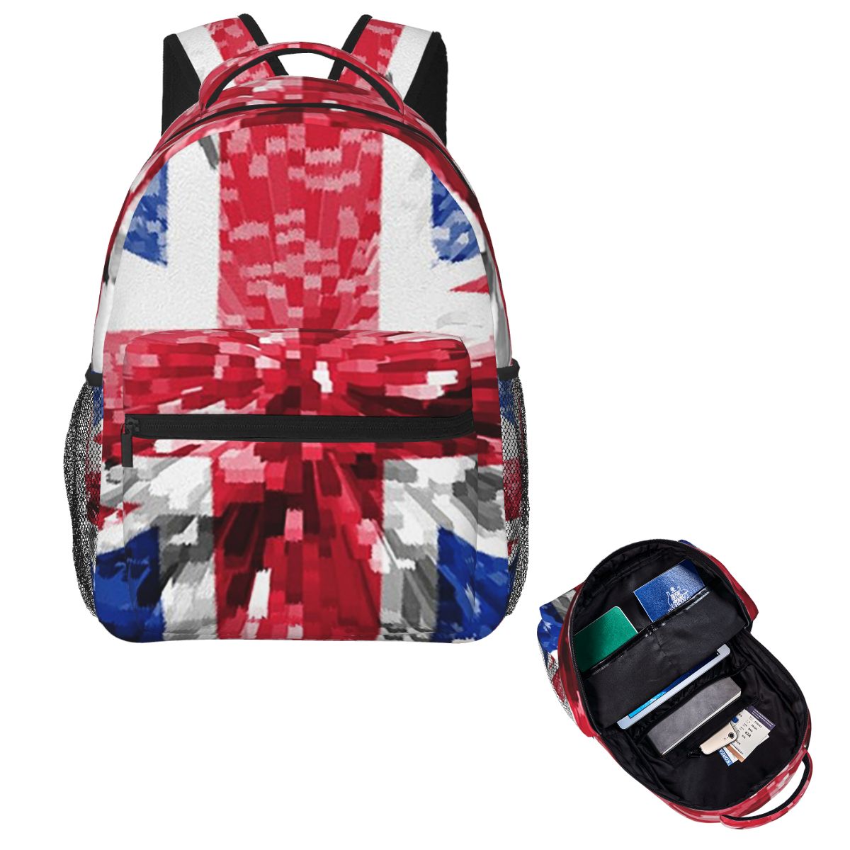 Women Bags Uk - حقيبة ظهر للطلاب بتصميم علم الاتحاد