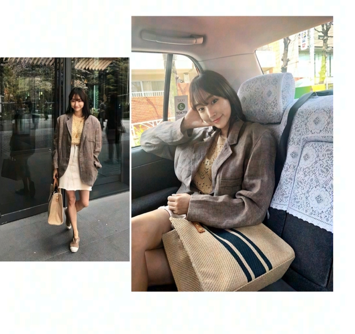 Women Hand Bags For Office - حقيبة قماشية مخططة جديدة لعام 2026