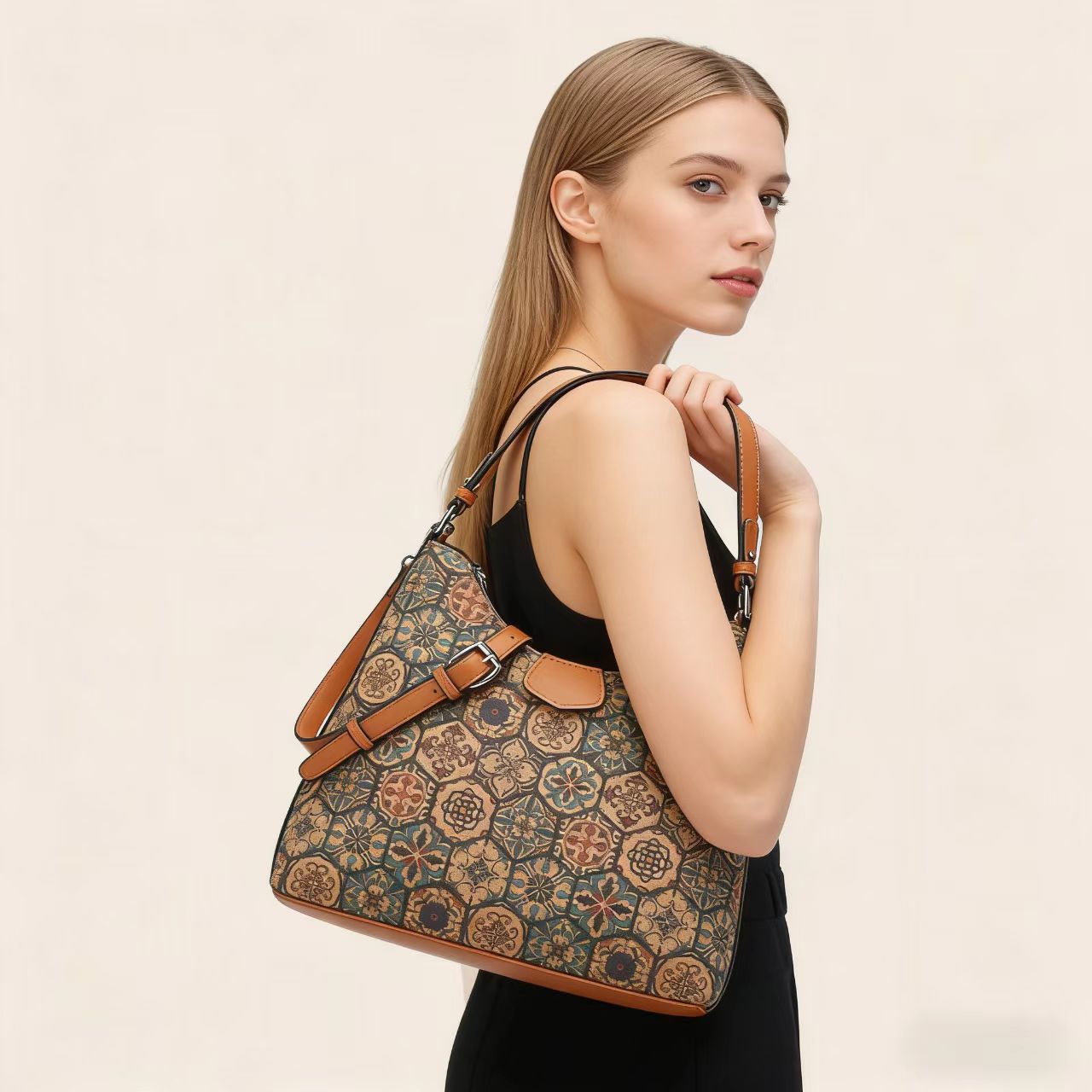 Women Bags Zadig - حقيبة يد من الفلين بنمط عرقي