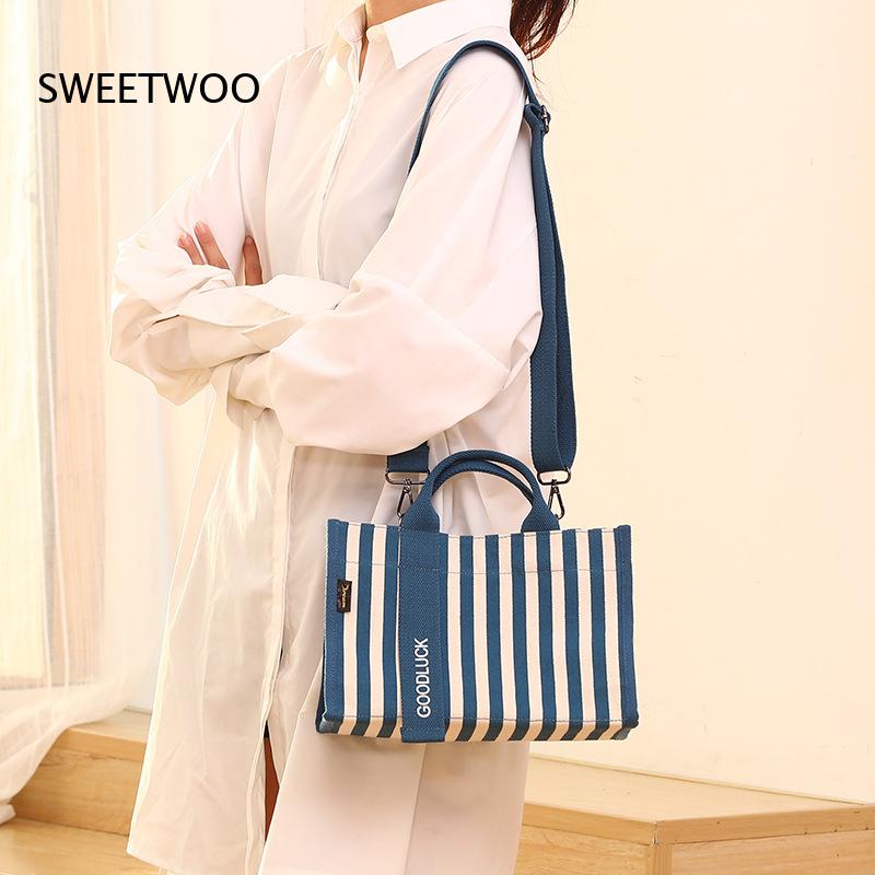 حقيبة يد صغيرة من القماش بخطوط - مراجعة Women Hand Bags For Office وسعره