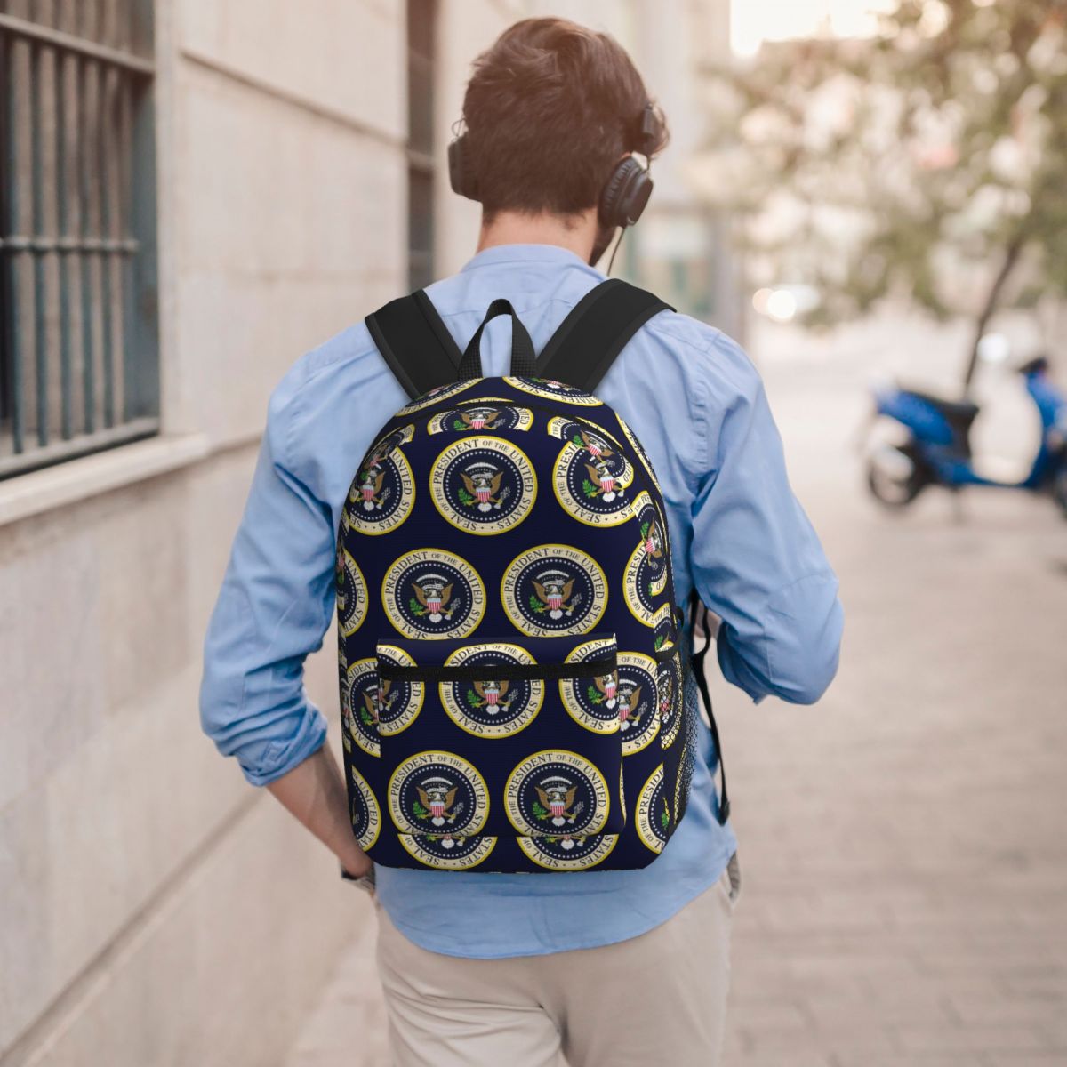 حقيبة ظهر مدرسية مزينة بختم رئ - مراجعة Women Bags Usa وسعره
