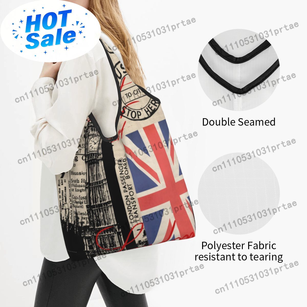 حقيبة تسوق مخصصة بتصميم لندني  - مراجعة Women Bags Uk وسعره
