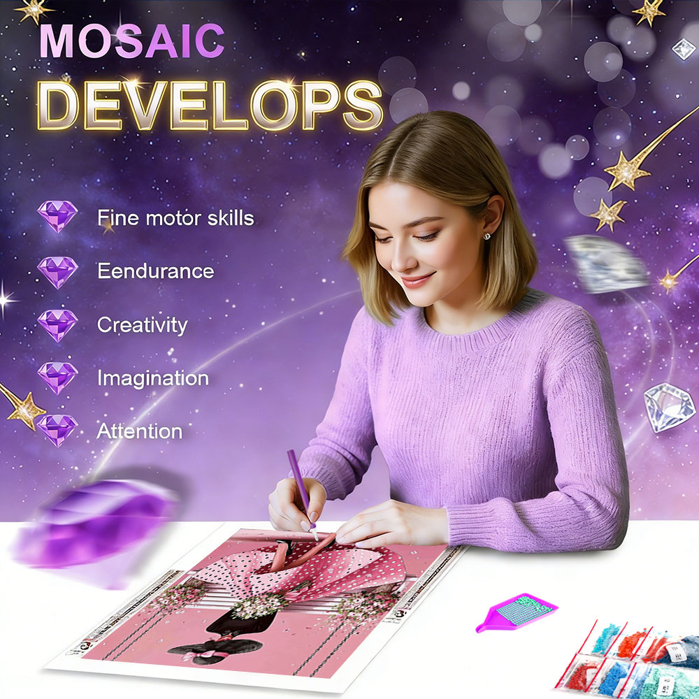 HUACAN لوحة فنية ماسية بتصميم  - مراجعة Women Bags Pictures وسعره
