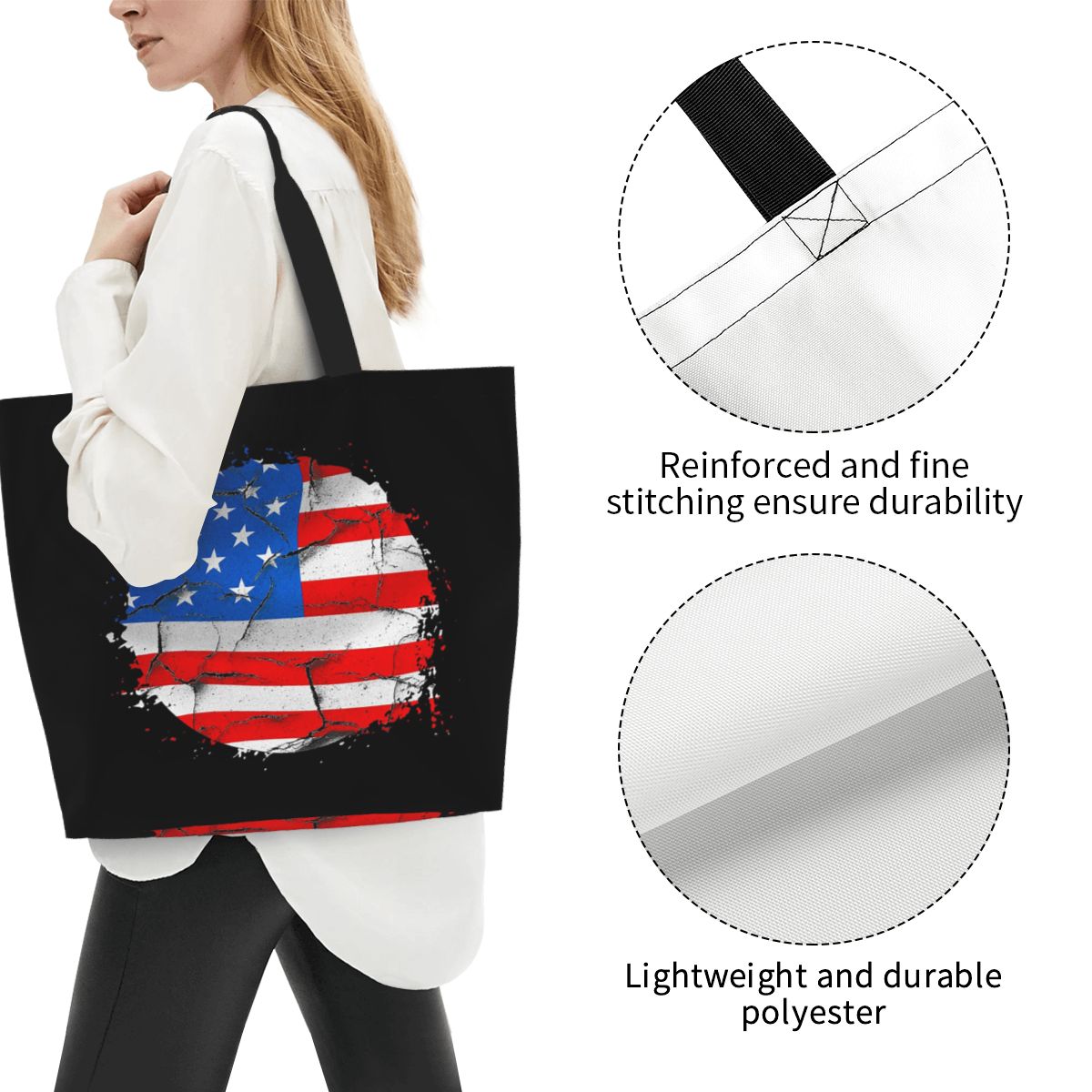 حقيبة تسوق قماشية كبيرة السعة  - مراجعة Women Bags Usa وسعره
